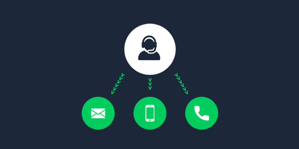 Ilustração para representar a multicanalidade, mostrando a diferença com o omnichannel e o significado da estratégia