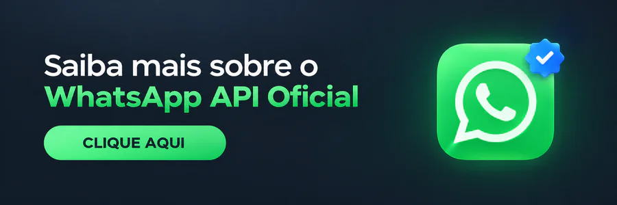 Banner sobre a API Oficial do WhatsApp